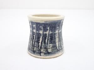 光山造　染付蓋置